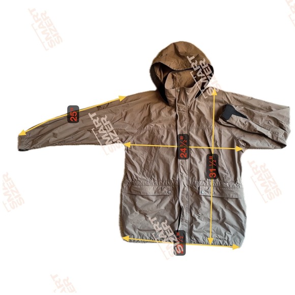 Timberland Mens XL Tan Hood Parka Jacket Lightweight Waterproof Casual Outerwear - Picture 3 of 11